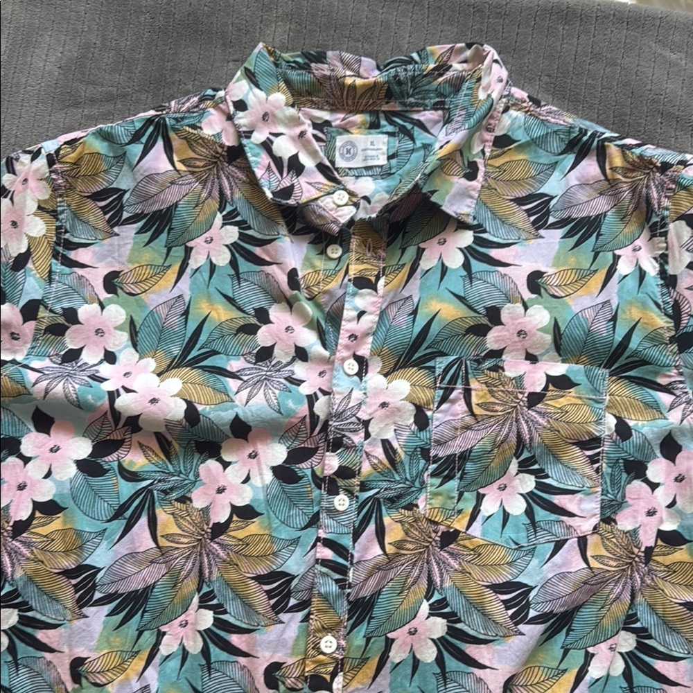 Tropical Floral Men's Casual Shirt